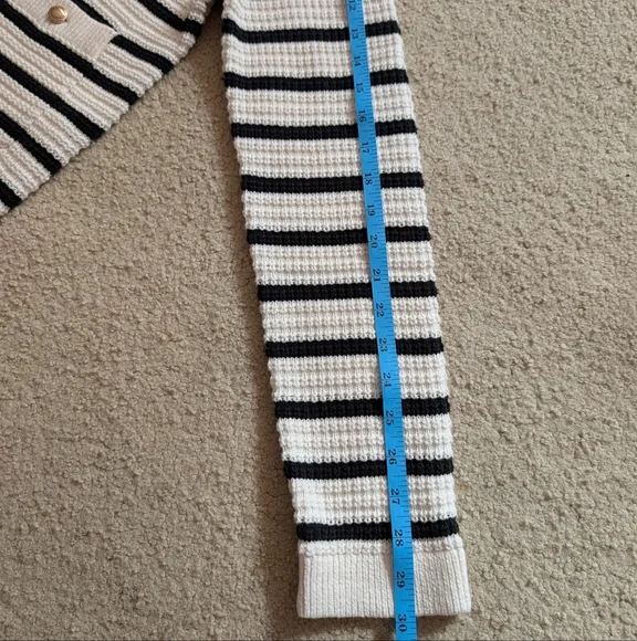 Abercrombie Kids Stripe Knit Button Cardigan Size 17/18 OR Women's Small/Medium - Picture 8 of 10